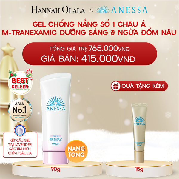  A647_DEAL 16: GEL CHỐNG NẮNG DƯỠNG SÁNG NÂNG TÔNG & HIỆU CHỈNH SẮC TÍM ANESSA BRIGHTENING GEL SPF50+ PA++++ 90G 