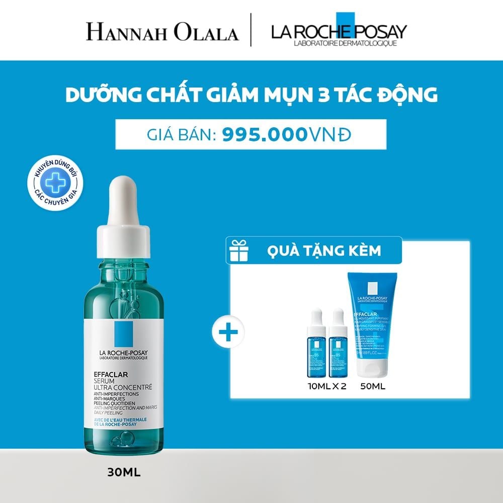  DƯỠNG CHẤT GIẢM MỤN 3 TÁC ĐỘNG LA ROCHE-POSAY EFFACLAR SERUM 30ML - A08 