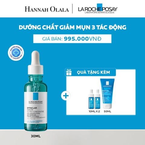  DƯỠNG CHẤT GIẢM MỤN 3 TÁC ĐỘNG LA ROCHE-POSAY EFFACLAR SERUM 30ML - A08 