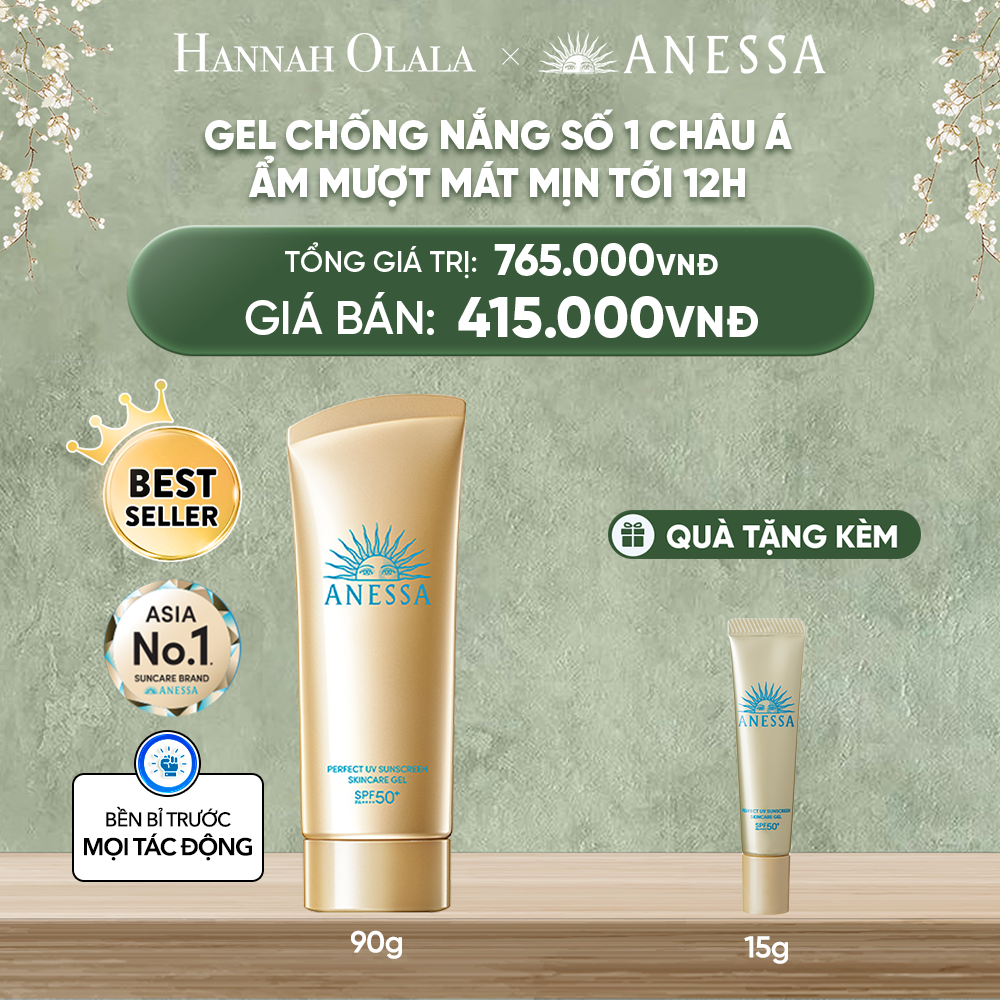  DEAL 16: KEM CHỐNG NẮNG DẠNG GEL DƯỠNG DA DƯỠNG ẨM BẢO VỆ HOÀN HẢO ANESSA GOLD GEL SPF50+ PA++++ 90G 