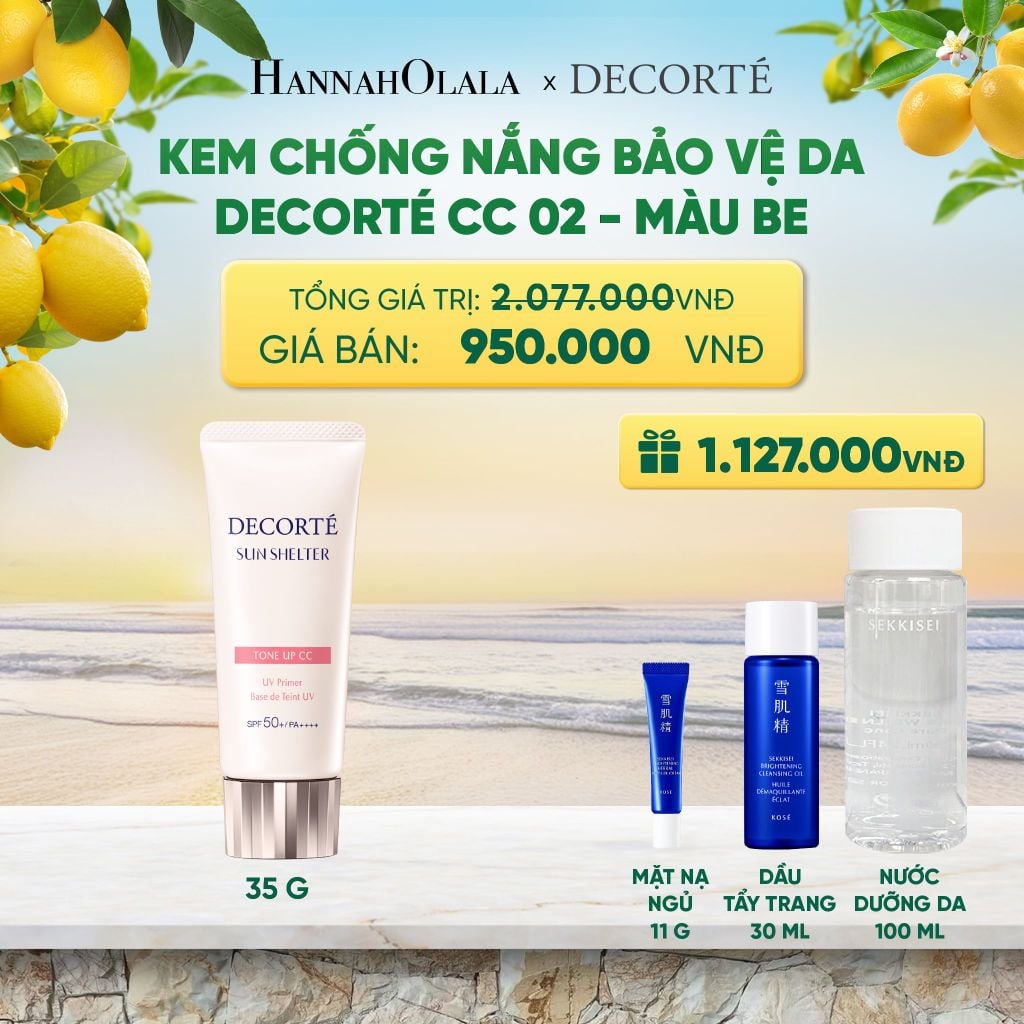  KEM CHỐNG NẮNG HIỆU CHỈNH TONE DA DECORTÉ SUN SHELTER 