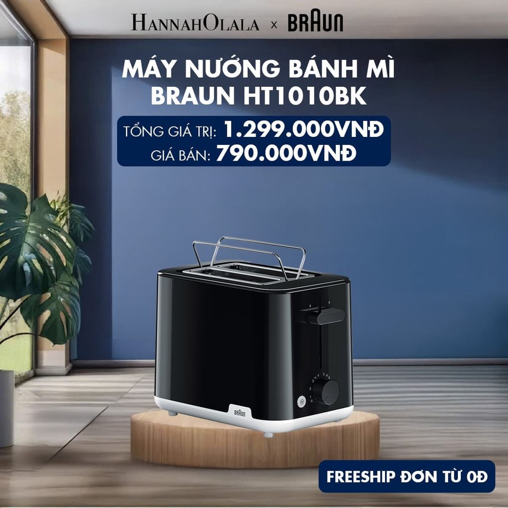  MÁY NƯỚNG BÁNH MÌ BRAUN HT1010BK 
