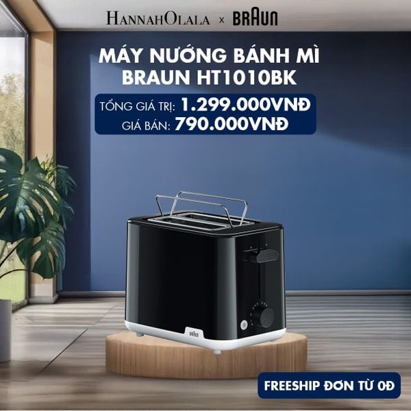  MÁY NƯỚNG BÁNH MÌ BRAUN HT1010BK 