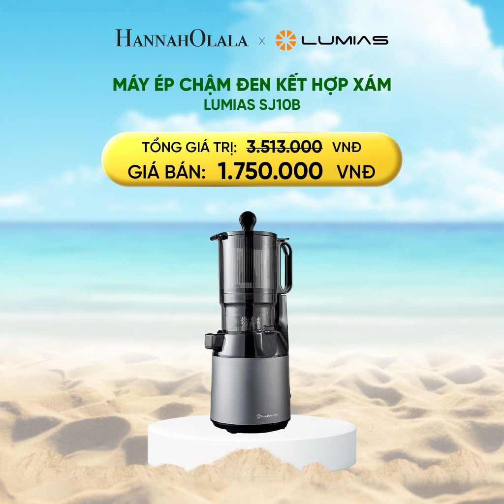  DEAL 17: MÁY ÉP CHẬM ĐEN KẾT HỢP XÁM LUMIAS SJ10B 