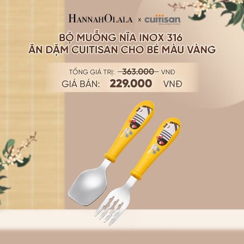  BỘ MUỖNG NĨA INOX ĂN DẶM CUITISAN CHO BÉ - DEAL 17 - A1941 