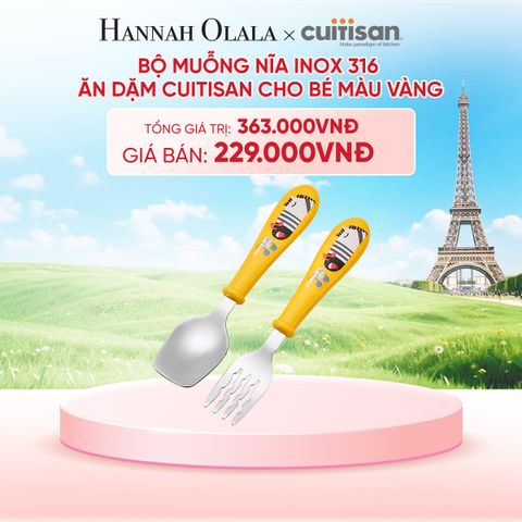  BỘ MUỖNG NĨA INOX ĂN DẶM CUITISAN CHO BÉ - DEAL 17 - B45 