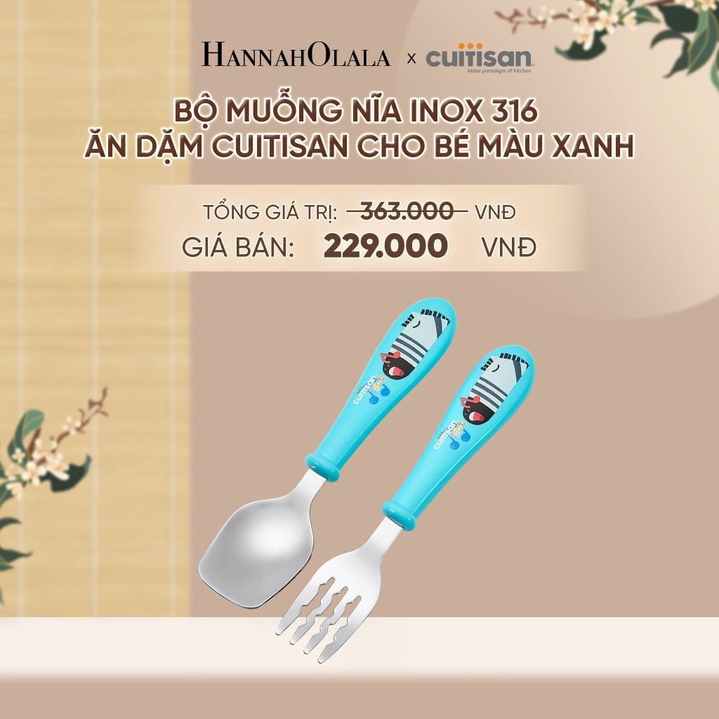  BỘ MUỖNG NĨA INOX ĂN DẶM CUITISAN CHO BÉ - DEAL 17 - A1941 