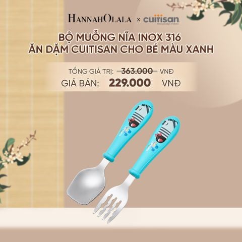  BỘ MUỖNG NĨA INOX ĂN DẶM CUITISAN CHO BÉ - DEAL 17 - A1941 