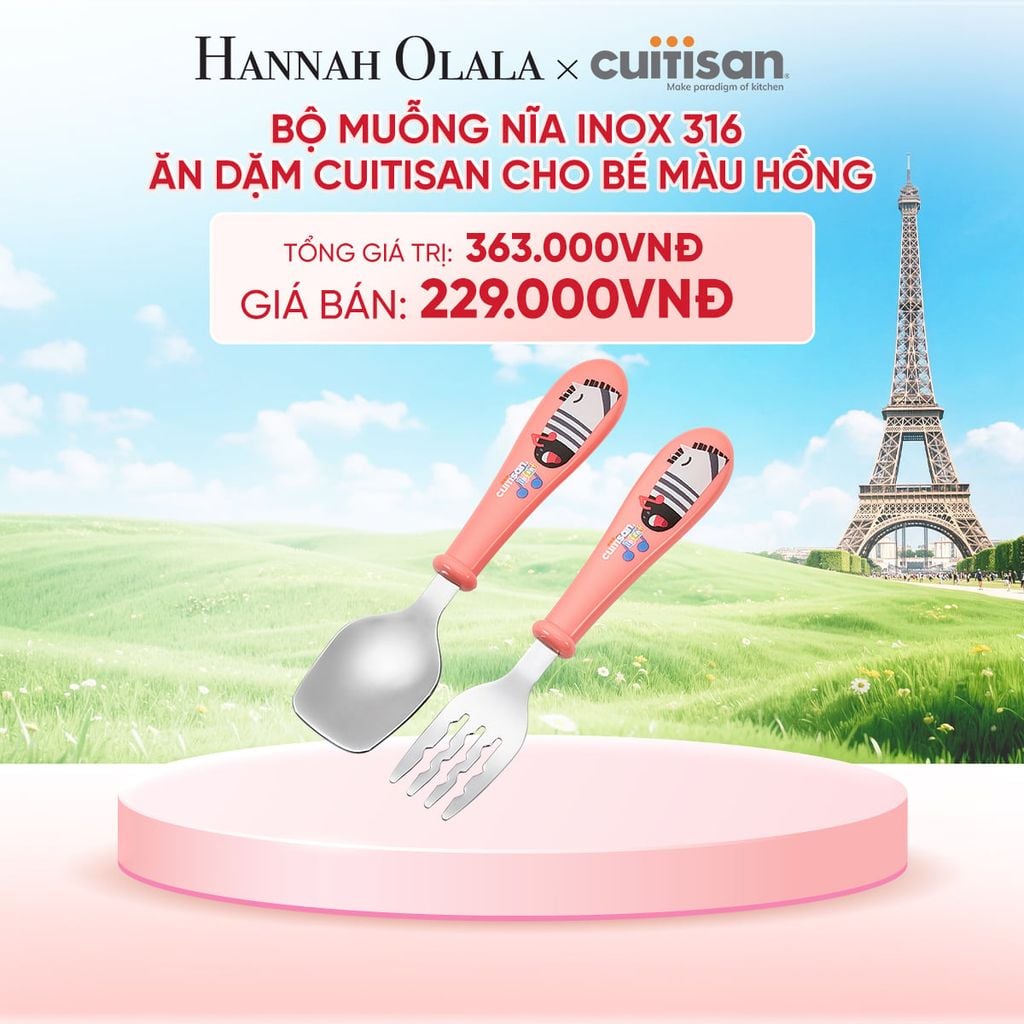  BỘ MUỖNG NĨA INOX ĂN DẶM CUITISAN CHO BÉ - DEAL 17 - B45 
