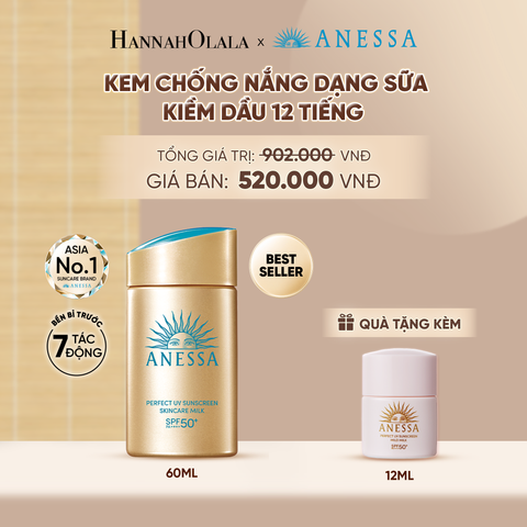 SỮA CHỐNG NẮNG DƯỠNG DA KIỀM DẦU BẢO VỆ HOÀN HẢO ANESSA GOLD MILK SPF50+ PA++++ 60ML - DEAL 17 - A1236 