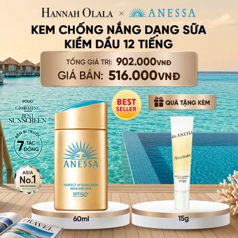  SỮA CHỐNG NẮNG DƯỠNG DA KIỀM DẦU BẢO VỆ HOÀN HẢO ANESSA GOLD MILK SPF50+ PA++++ 60ML - DEAL 17_ D237 