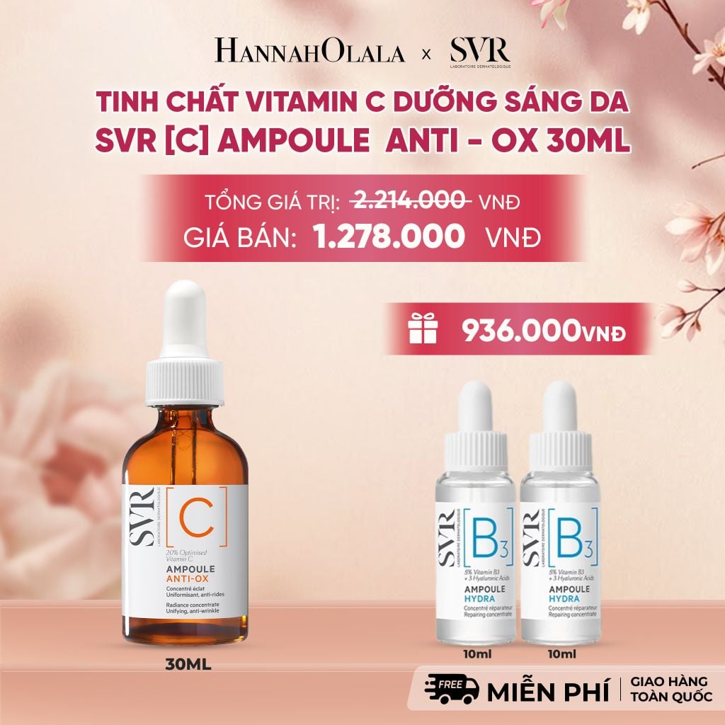 TINH CHẤT VITAMIN C DƯỠNG SÁNG DA, CHỐNG NHĂN SVR [C] AMPOULE ANTI-OX 30ML - DEAL 17 - A737 