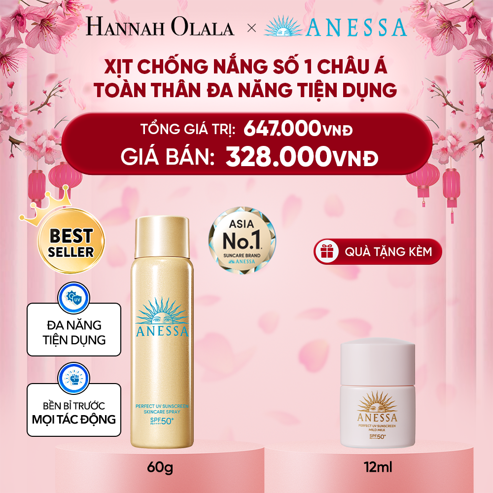  DEAL 17: XỊT CHỐNG NẮNG DƯỠNG DA ĐA NĂNG TIỆN DỤNG BẢO VỆ HOÀN HẢO ANESSA GOLD SPRAY SPF50+ PA++++ 60G 