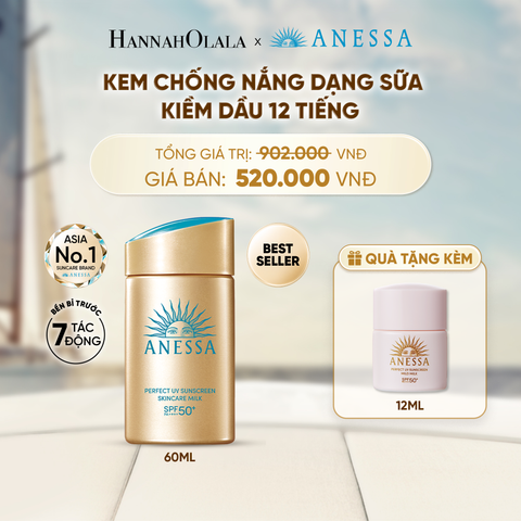  SỮA CHỐNG NẮNG DƯỠNG DA KIỀM DẦU BẢO VỆ HOÀN HẢO ANESSA GOLD MILK SPF50+ PA++++ 60ML - DEAL 17 
