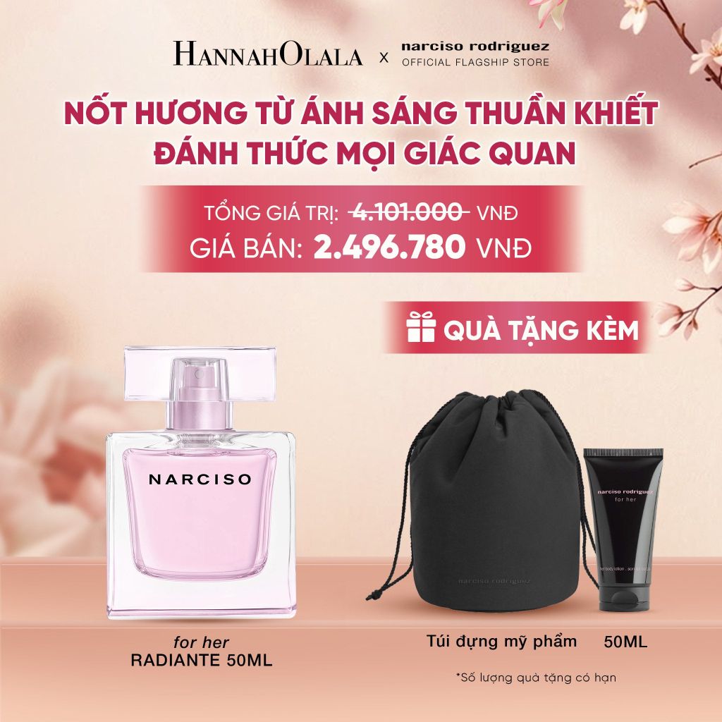  NƯỚC HOA NỮ NARCISO RODRIGUEZ NARCISO EAU DE PARFUM RADIANTE 50ML - DEAL 17 