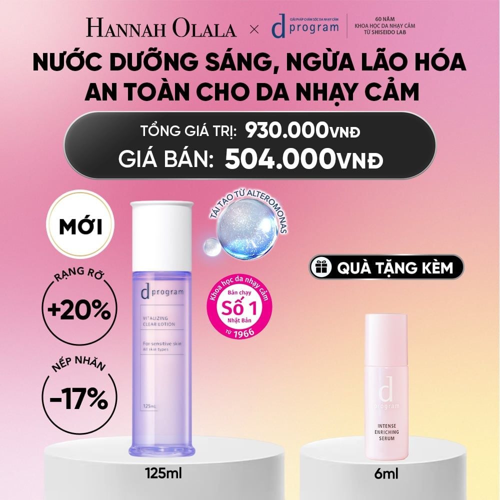 NƯỚC DƯỠNG ẨM SÁNG DA DPROGRAM VITALIZING CLEAR LOTION 125ML - DEAL 17_A1745 