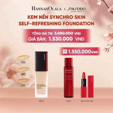  KEM NỀN SHISEIDO SYNCHRO SKIN SELF-REFRESHING FOUNDATION 30ML - DEAL 17 - A3232 