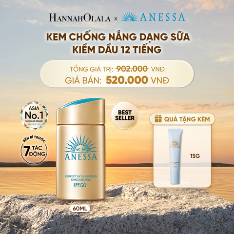  SỮA CHỐNG NẮNG DƯỠNG DA KIỀM DẦU BẢO VỆ HOÀN HẢO ANESSA GOLD MILK SPF50+ PA++++ 60ML - DEAL 17 - B519 