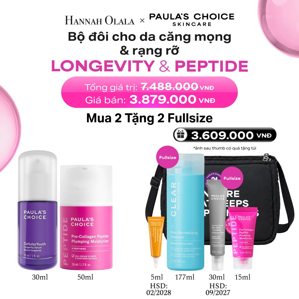  [COMBO] BỘ ĐÔI KEM DƯỠNG ẨM PRO-COLLAGEN PEPTIDE & GIẢM NẾP NHĂN LONGEVITY SERUM - DEAL 17 - B9 