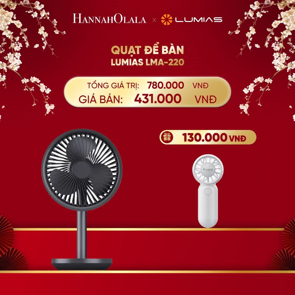  DEAL 17: QUẠT ĐỂ BÀN LUMIAS LMA-220 