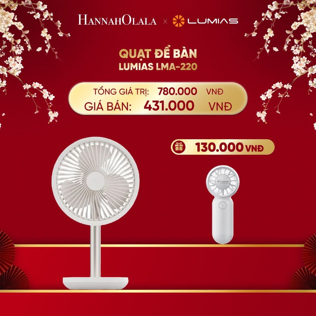  DEAL 17: QUẠT ĐỂ BÀN LUMIAS LMA-220 