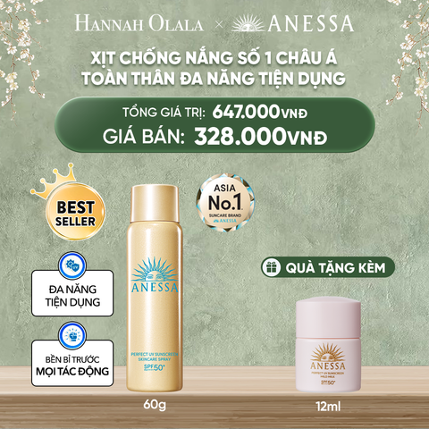  DEAL 17: XỊT CHỐNG NẮNG DƯỠNG DA ĐA NĂNG TIỆN DỤNG BẢO VỆ HOÀN HẢO ANESSA GOLD SPRAY SPF50+ PA++++ 60G 