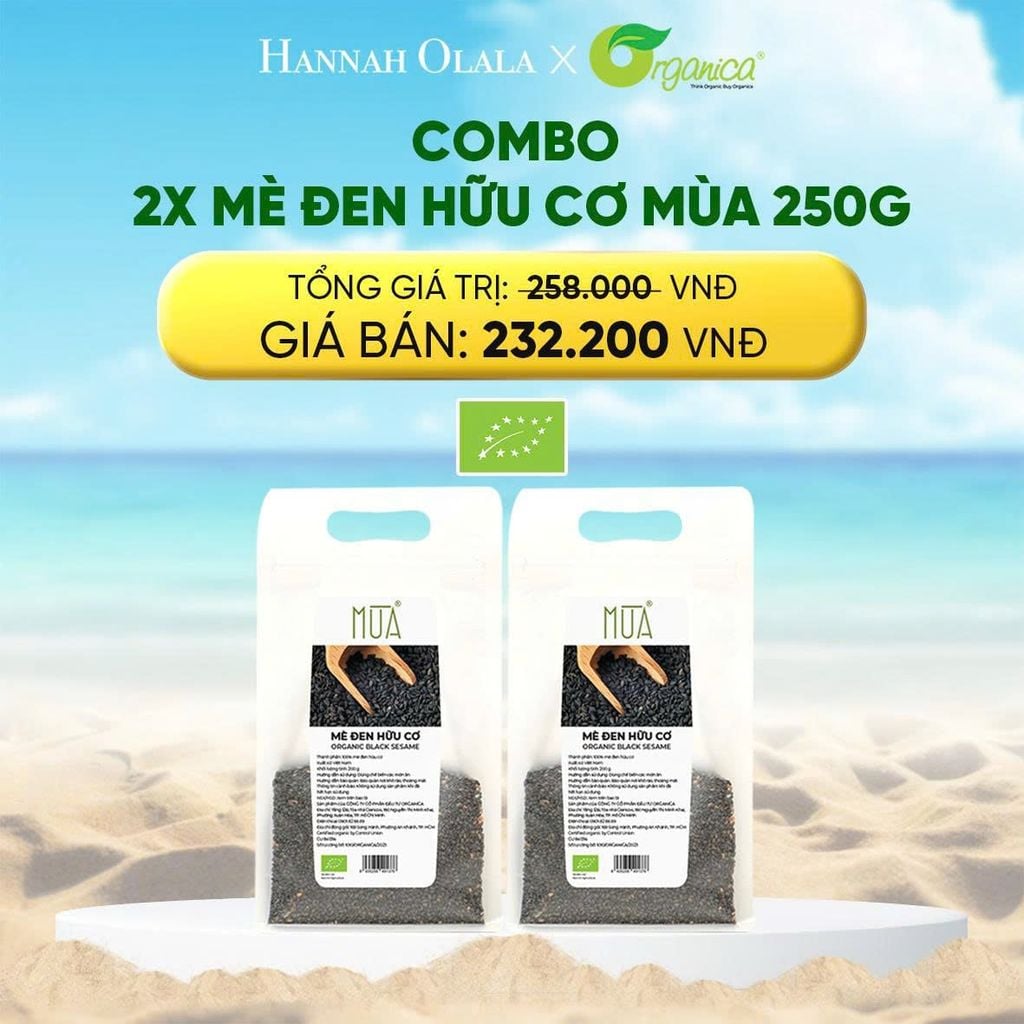  DEAL 17: COMBO 2 X MÈ ĐEN HỮU CƠ MÙA 250G 