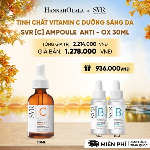  TINH CHẤT VITAMIN C DƯỠNG SÁNG DA, CHỐNG NHĂN SVR [C] AMPOULE ANTI - OX 30ML - DEAL 17 - E689 