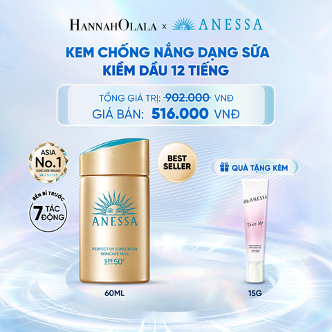  SỮA CHỐNG NẮNG DƯỠNG DA KIỀM DẦU BẢO VỆ HOÀN HẢO ANESSA GOLD MILK SPF50+ PA++++ 60ML - DEAL 17 - C17 