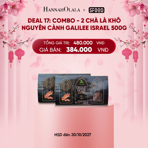  DEAL 17: COMBO - 2 CHÀ LÀ KHÔ NGUYÊN CÀNH GALILEE ISRAEL 500G 