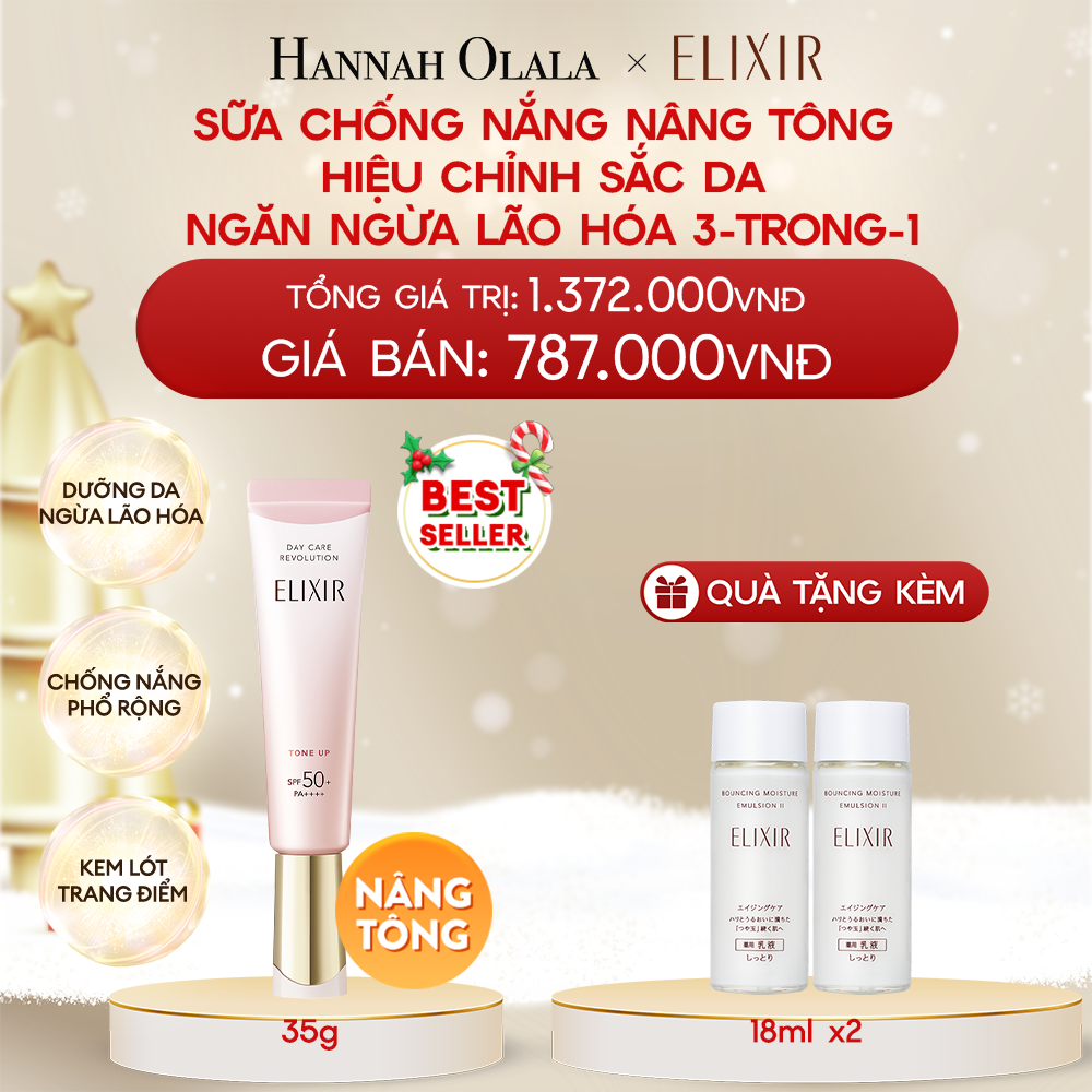  DEAL 17: SỮA CHỐNG NẮNG NÂNG TÔNG ELIXIR DAY CARE REVOLUTION TONE UP 35ML 