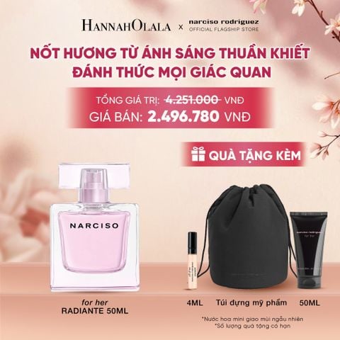  NƯỚC HOA NỮ NARCISO RODRIGUEZ NARCISO EAU DE PARFUM RADIANTE 50ML - DEAL 17 - A3008 