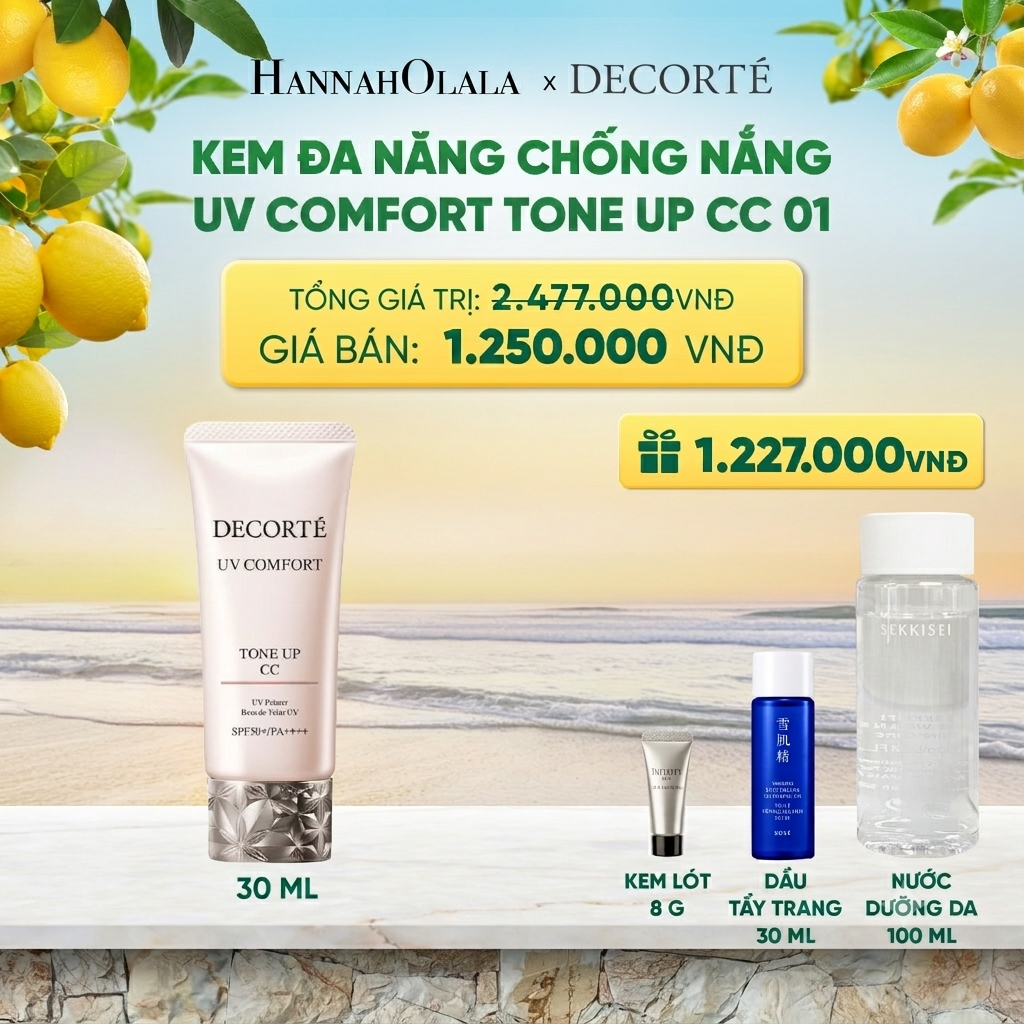  KEM CHỐNG NẮNG HIỆU CHỈNH TONE DA DECORTÉ UV COMFORT (BẢN MỚI) 
