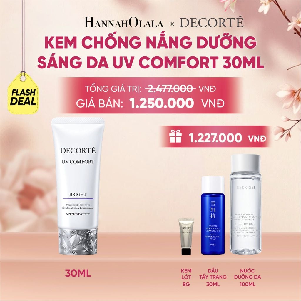 KEM CHỐNG NẮNG DECORTÉ UV COMFORT _ KHÔNG NÂNG TÔNG (BẢN MỚI) - A649 
