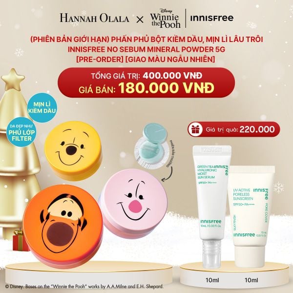  A1015_DEAL 18: PHẤN PHỦ BỘT KIỀM DẦU, MỊN LÌ LÂU TRÔI INNISFREE NO SEBUM MINERAL POWDER 5G (MẪU NGẪU NHIÊN) [PRE-ORDER] 