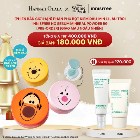  DEAL 18: PHẤN PHỦ BỘT KIỀM DẦU, MỊN LÌ LÂU TRÔI INNISFREE NO SEBUM MINERAL POWDER 5G (MẪU NGẪU NHIÊN) [PRE-ORDER] 