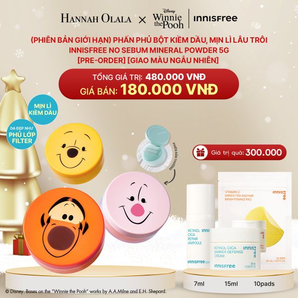  DEAL 18: PHẤN PHỦ BỘT KIỀM DẦU, MỊN LÌ LÂU TRÔI INNISFREE NO SEBUM MINERAL POWDER 5G (MẪU NGẪU NHIÊN) [PRE-ORDER] 