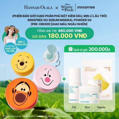  DEAL 18: [PRE-ORDER] PHẤN PHỦ BỘT KIỀM DẦU, MỊN LÌ LÂU TRÔI INNISFREE NO SEBUM MINERAL POWDER 1 HỘP*5G (MẪU NGẪU NHIÊN) 