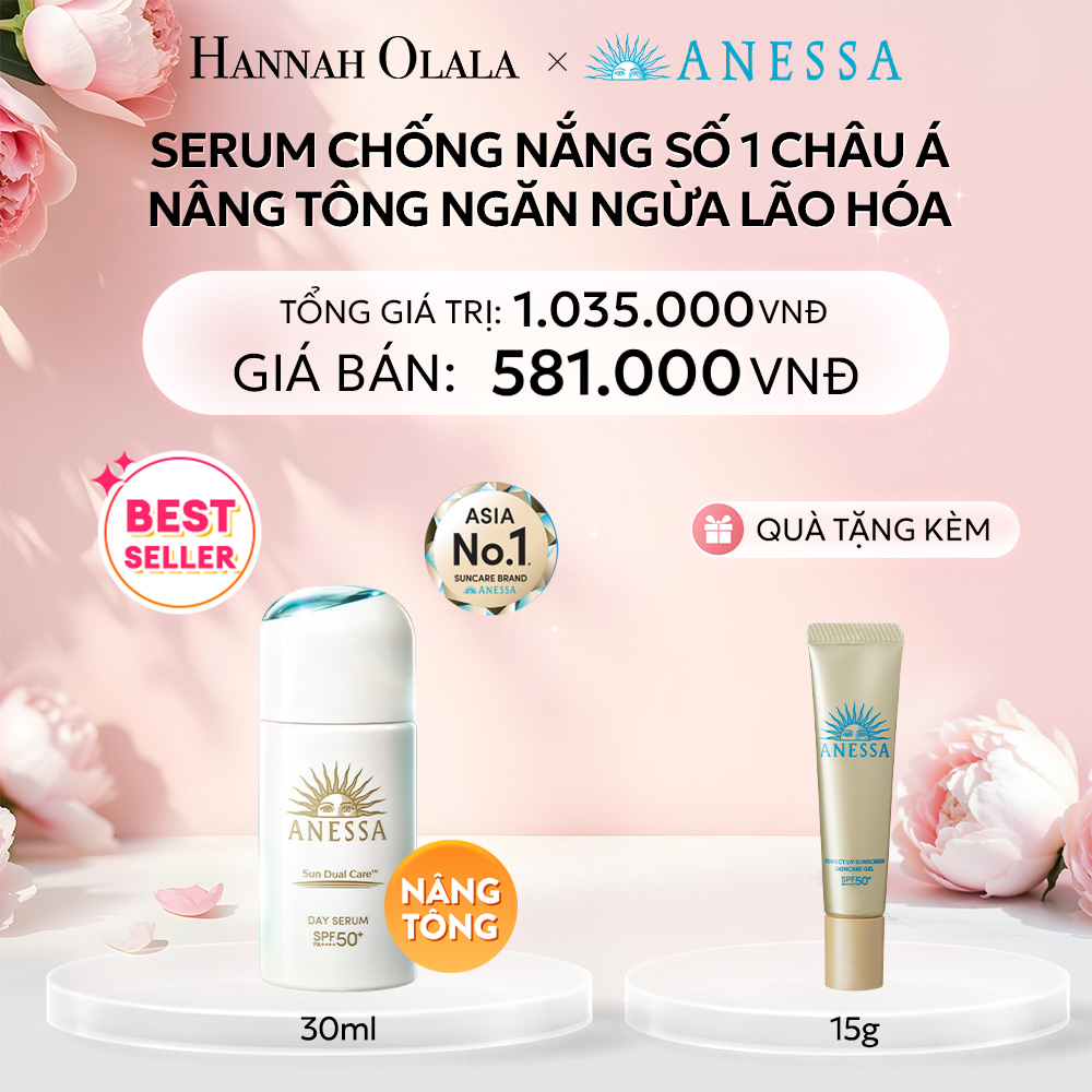  E347: DEAL 12: (1.10 - 4.10) SERUM CHỐNG NẮNG DƯỠNG DA NÂNG TÔNG NGĂN NGỪA LÃO HÓA ANESSA DAY SERUM SPF50+ PA++++ 30ML 
