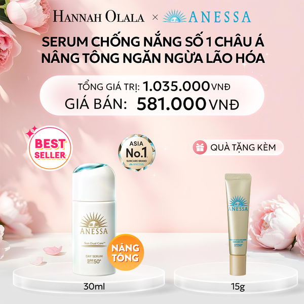  E347: DEAL 12: (1.10 - 4.10) SERUM CHỐNG NẮNG DƯỠNG DA NÂNG TÔNG NGĂN NGỪA LÃO HÓA ANESSA DAY SERUM SPF50+ PA++++ 30ML 