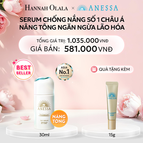  E347: DEAL 12: (1.10 - 4.10) SERUM CHỐNG NẮNG DƯỠNG DA NÂNG TÔNG NGĂN NGỪA LÃO HÓA ANESSA DAY SERUM SPF50+ PA++++ 30ML 