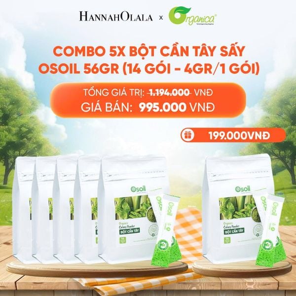  BỘT CẦN TÂY SẤY OSOIL 56GR (14 GÓI - 4GR/1 GÓI) - DEAL 18 