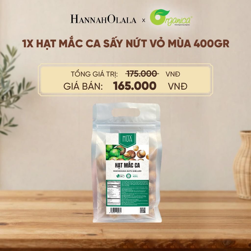  HẠT MẮC CA SẤY NỨT VỎ MÙA 400GR - D282 