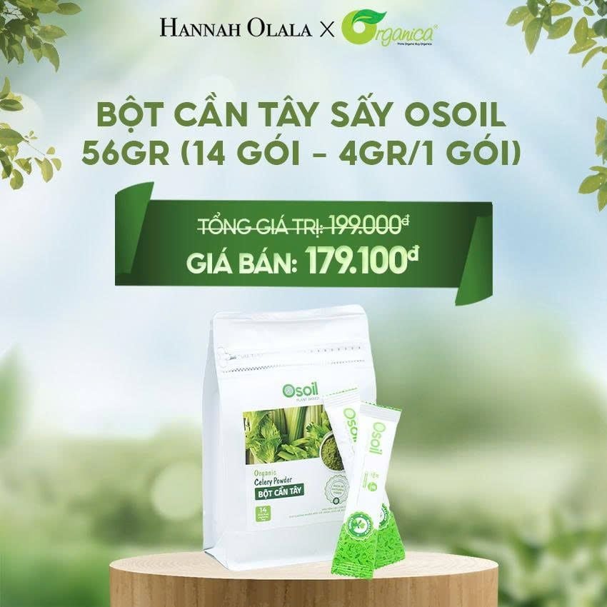  E62_DEAL 18: BỘT CẦN TÂY SẤY OSOIL 56GR (14 GÓI - 4GR/1 GÓI) 