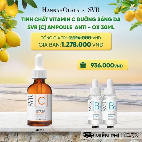  TINH CHẤT VITAMIN C DƯỠNG SÁNG DA, CHỐNG NHĂN SVR [C] AMPOULE ANTI-OX 30ML - DEAL 18 