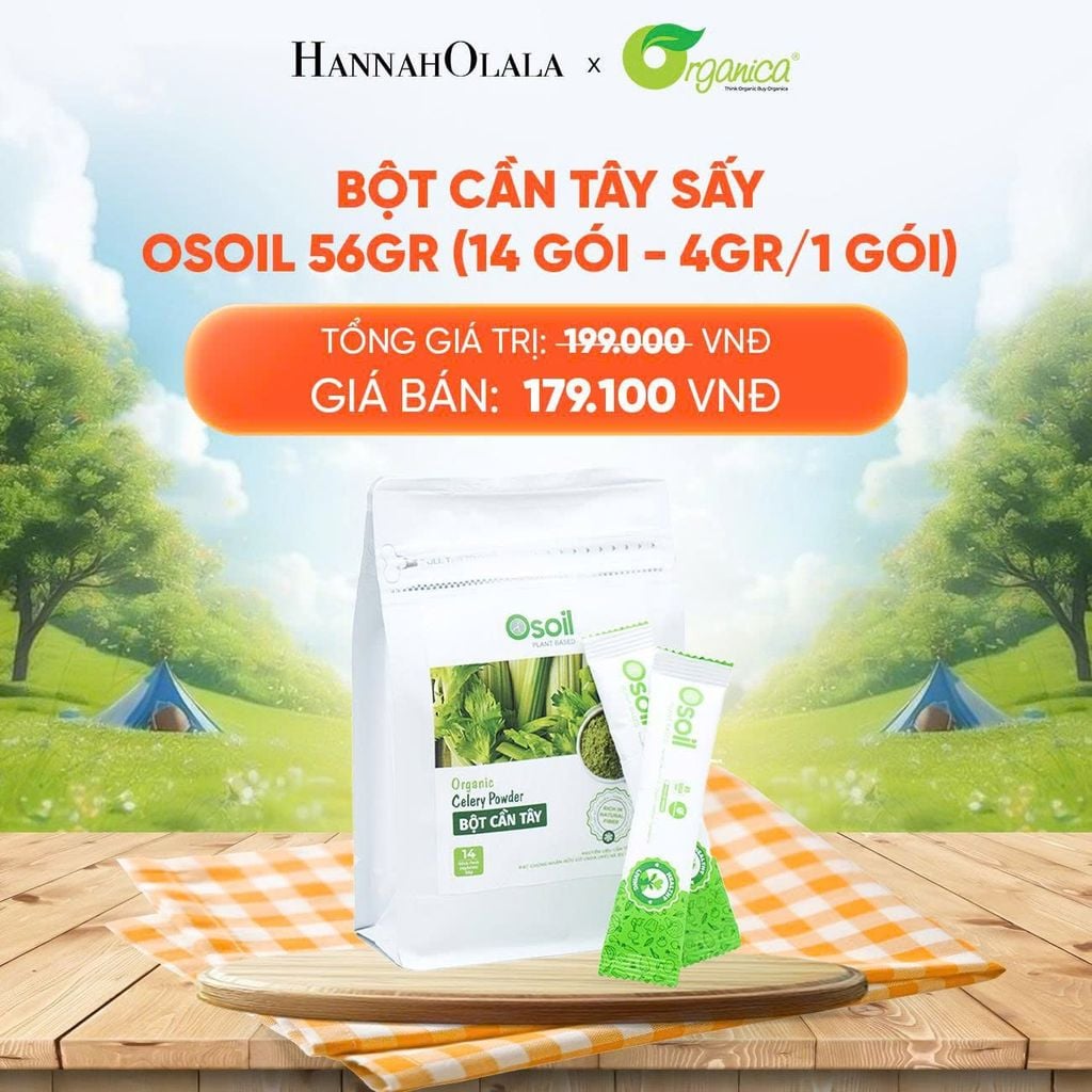  BỘT CẦN TÂY SẤY OSOIL 56GR (14 GÓI - 4GR/1 GÓI) - DEAL 18 
