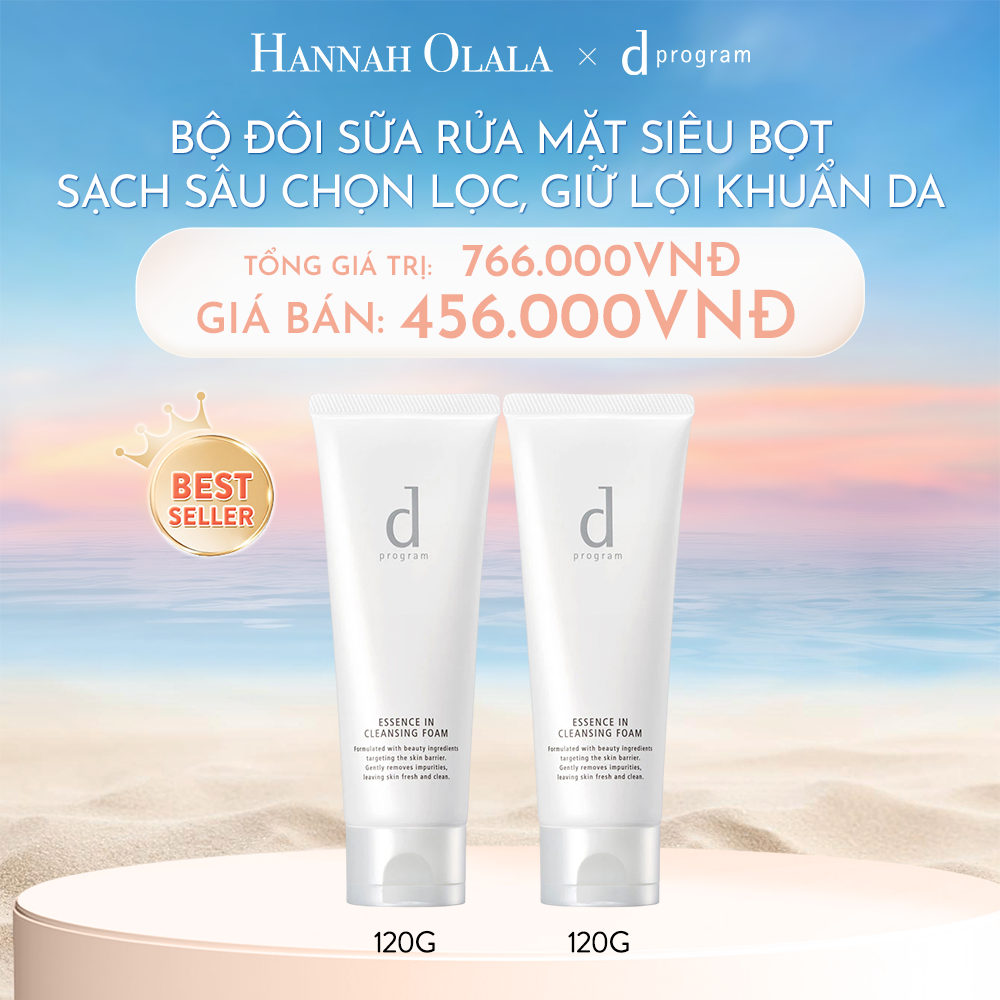  C388_DEAL 5: BỘ SỮA RỬA MẶT TẠO BỌT DƯỠNG DA DPROGRAM ESSENCE IN CLEANSING FOAM 120G X2 