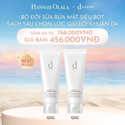  C388_DEAL 5: BỘ SỮA RỬA MẶT TẠO BỌT DƯỠNG DA DPROGRAM ESSENCE IN CLEANSING FOAM 120G X2 