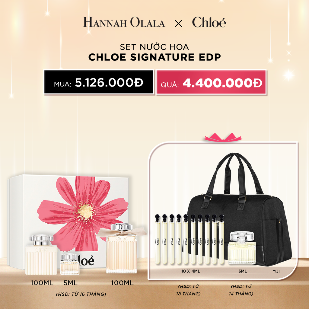  DEAL 18: SET NƯỚC HOA CHLOE SIGNATURE EDP 100 ML + 100 ML + 5ML 