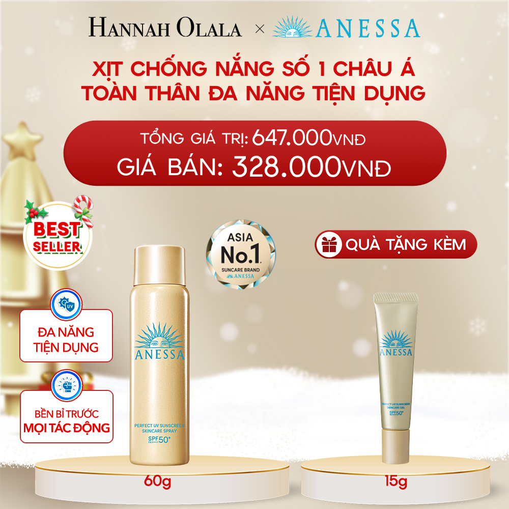  DEAL 18: XỊT CHỐNG NẮNG DƯỠNG DA ĐA NĂNG TIỆN DỤNG BẢO VỆ HOÀN HẢO ANESSA GOLD SPRAY SPF50+ PA++++ 60G 